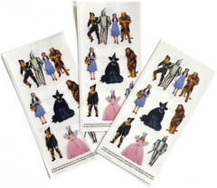The Wizard of Oz Pack of 3 Sticker Half-Sheets for Crafts, Scrapbooking & Collec