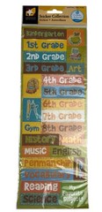 Vintage American Traditional Designs Grade School Bright Stickers Grade Titles