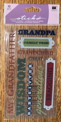 Sticko Clear Grandpa Grandfather Grandchild Wisdom Babysitter Scrapbook Sticker