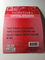 Valentine Crystal Stickers Puffy Hearts Multi-Color Special Delivery New