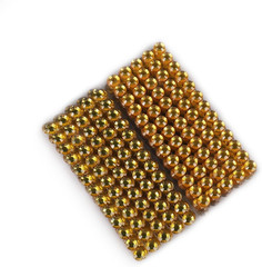 Gold Gems – 6MM Gem Stickers for Crafts 12 Identical Sheets Classpack, Gold Face