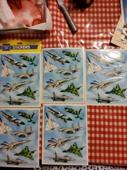 Vintage Ambassador/Hallmark Cards Fighter Jet Stickers 5 Sheets 1988