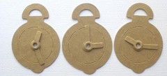 {4} POCKET WATCH – Clock Bare Unfinished Chipboard Die Cuts – 1 3/4″ x 2.5″