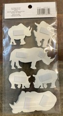 3 Packs SAFARI ANIMAL STICKERS ~ 23pc – NEW Dbl Layer Stickers -Scrapbooking