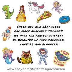 WOW OMG Stickers Set (x9) | Fun Comic Style Stickers for Planners Scrapbooking