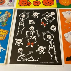 Hallmark & AGC Halloween Stickers Set Ghosts Cats Skeletons Pumpkins & More