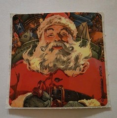 Vintage Haddon Sundblom Smile Maker Santa Claus Stickers 2.5″ x 2.5″ Rare