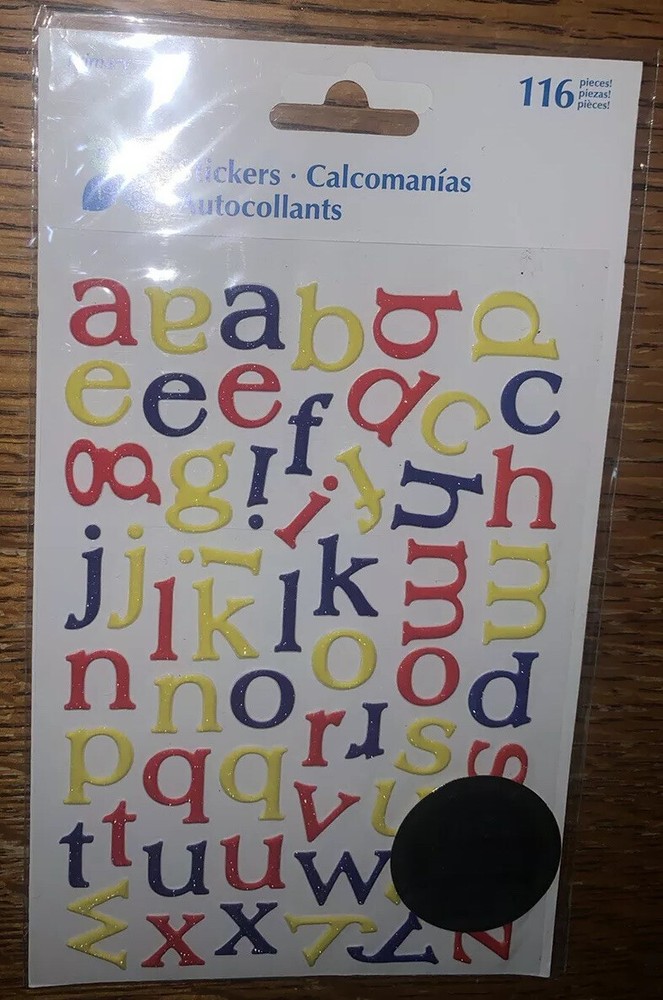 ATD Momenta Primary Red Blue Yellow Alphabet Letters Number Scrapbook Stickers