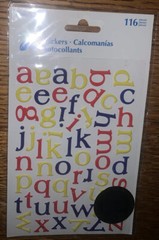 ATD Momenta Primary Red Blue Yellow Alphabet Letters Number Scrapbook Stickers