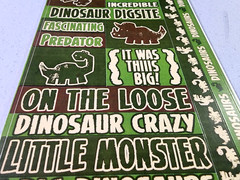 Reminisce Din-O-Rama Dinosaur Cardstock Stickers 12″ Scrapbooking 2 Sheets