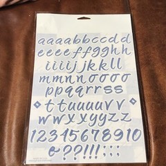 DEJA VIEWS Sharon Ann ABC 123 Alphabet Sticker Sheet DARK BLUE GARDEN- 2 Sheet *
