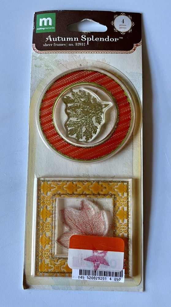 Making Memories Sheer Frames AUTUMN SPLENDOR 4 Pieces NIP