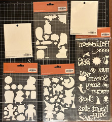 Hobby Lobby HALLOWEEN CRAFTS Wooden Words & Puffy Stickers LOT of 6