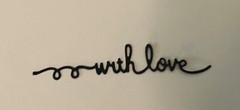 «with love» (word) Die Cut embellishments 8 pcs choose color 1/2” x 4”
