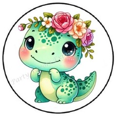 CARTOON DINOSAURS ENVELOPE SEALS LABELS STICKERS PARTY FAVORS