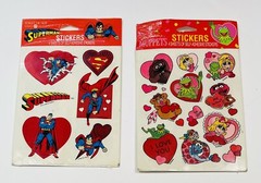 VTG Lot 4+ Pkgs American Greetings STICKERS Muppets Superman Hearts NEW Read