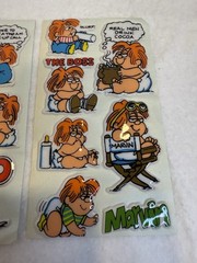 (2) Sheets 80s Cartoons Marvin Puffy Sticker Born To Be Wild Fat Comedy Red Hair
