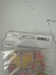 Sticko Photo Safe Vellum Butterflies/Hearts Different Sizes/Colors Scrapbooking