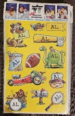 Vtg 1983 AL Celebrity Stickers Sealed Mark I Name Stickers S510