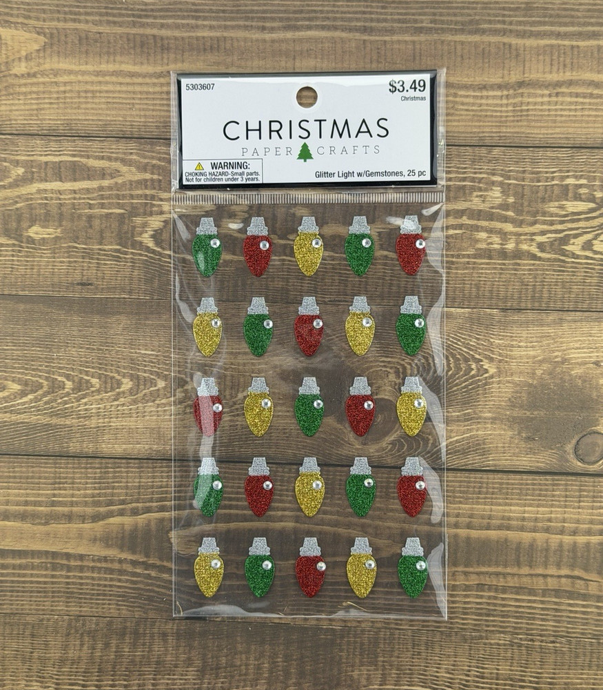 Christmas Paper Crafts/The Paper Studio Dimensional Glitter Stickers pack! – NEW
