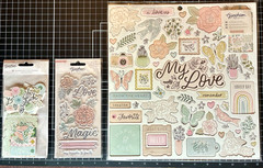 Crate Paper GINGHAM GARDEN Paperie, 6×8 12×12 Paper, Stamps, Ephemera Chipboard