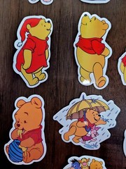 WINNIE THE POOH STICKERS x 10 LARGE PIGLET TIGGER EEYORE UMBRELLA HONEY BED WIN2