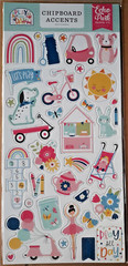 ECHO PARKA CHIPBOARD ACCENTS~PLAY ALL DAY GIRL~ LARGE 6″X13″~ GIRL TOYS~STROLLER