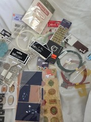 HUGE LOT Scrapbook Stickers Junk Journal Craft Fabscaps Clear Shaker Crystal