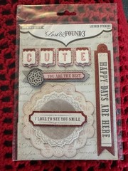 My Mind’s Eye, Lost & Found, 3-D Layered Stickers Ruby Red, NEW!