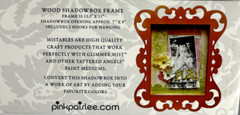 Scrapbooking/Papercrafting-Wooden Pink Paislee Mistable ShadowBox Frame