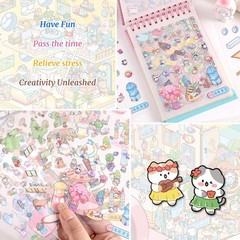 10 Sets DIY 3D House Stickers, Scene Miniature Sticker