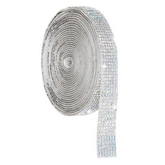 4 Yard 7 Rows Self Adhesive Crystal Rhinestone Ribbon Roll AB Color