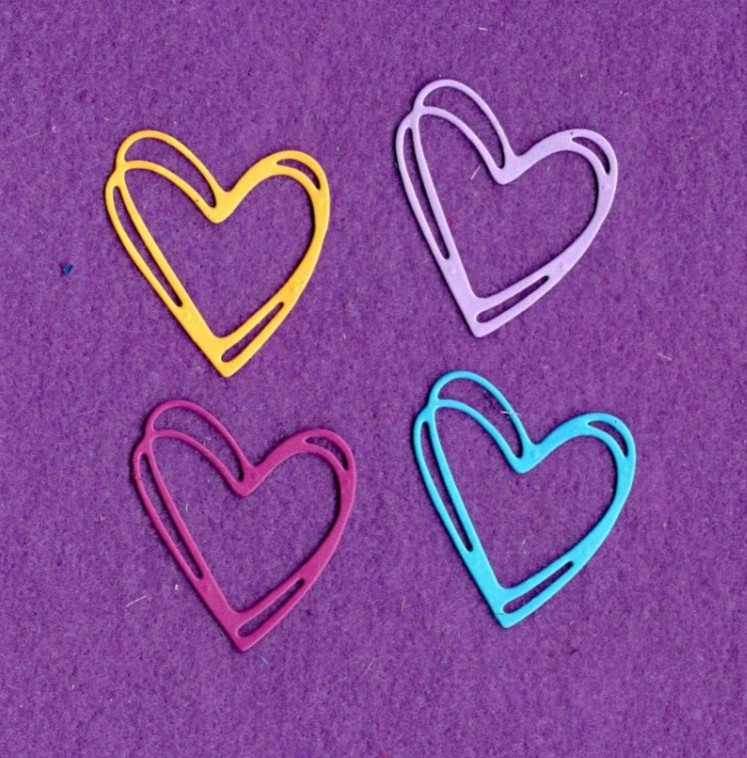 HEART # 27 Valentine love die cuts scrapbook cards