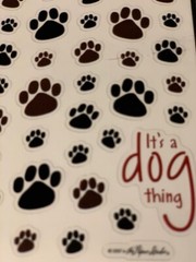 STICKABILITIES 3D PUPPY PAW PRINTS DOG FEET PRINTS 1 SHEET 42PCS