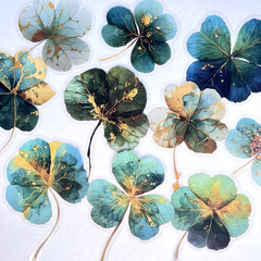 Clover Stickers March Junk Journal Collage Scrapbooking