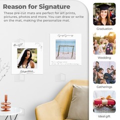 10 PCS 12×12 Photo Mat White Core Bevel Edge 7.5×7.5 Opening 4Ply Thick Mats