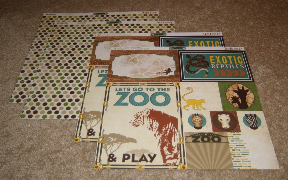 Bo Bunny Double-Sided Heavyweight Paper(4) ~ Safari…..Safari Zoo