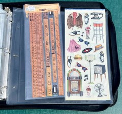 Crop In Style Binder With Lots Of Stickers ~ 17 Sheets full ~ Navy Blue Binder