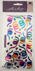 EK SUCCESS Stickopotomus CONFETTI Metallic Stickers – 39 pcs