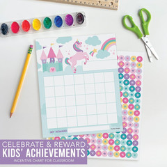 Sticker Chart for Kids Behavior at Home & Classroom – 25 Reward Chart for Kid…