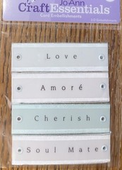 Joann Craft Words Love Amore Cherish Soul Mate Wedding Love Scrapbook Stickers