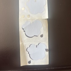 Vtg Mrs Grossman’s Rain Cloud Stickers White & Silver Metallic Rain Drops