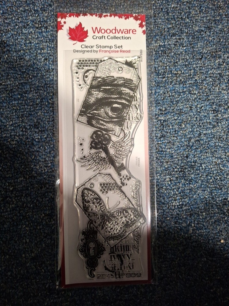 New Creative Expressions Rubber Stamp Woodware ALTERED TAGS COLLAGE free USA shp