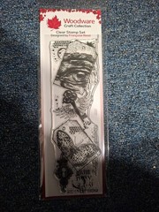 New Creative Expressions Rubber Stamp Woodware ALTERED TAGS COLLAGE free USA shp