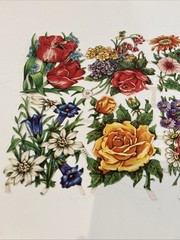 Vintage PZB Die Cuts, Die Cut, Flowers, Floral, Made In Germany, Ephemera, Paper
