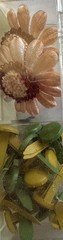 COUNTRY BRADS,EYELETS & FLOWERS Set•Yellow•Green•Pink •Blue •Orange•Card Making•