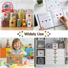 Dot Stickers – 1400 PCS Colored Circle Stickers for Kids | Back to School Suppli
