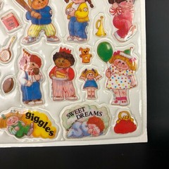 Vintage 1983 Diamond Toy Makers Cabbage Patch Puffy Stickers 1980s Doll Bald Toy