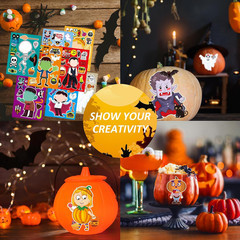 Halloween DIY Stickers Set – 36 PCS Mix and Match Characters for Kids