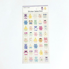 Kawaii Animal Sticker Set (2 Sheets) – Japanese Stationery for Journaling
